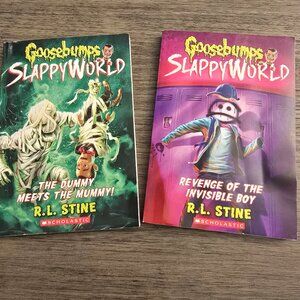 Set of 2 Books Goosebumps SlappyWorld - Mummy, Invisible Boy Paperback